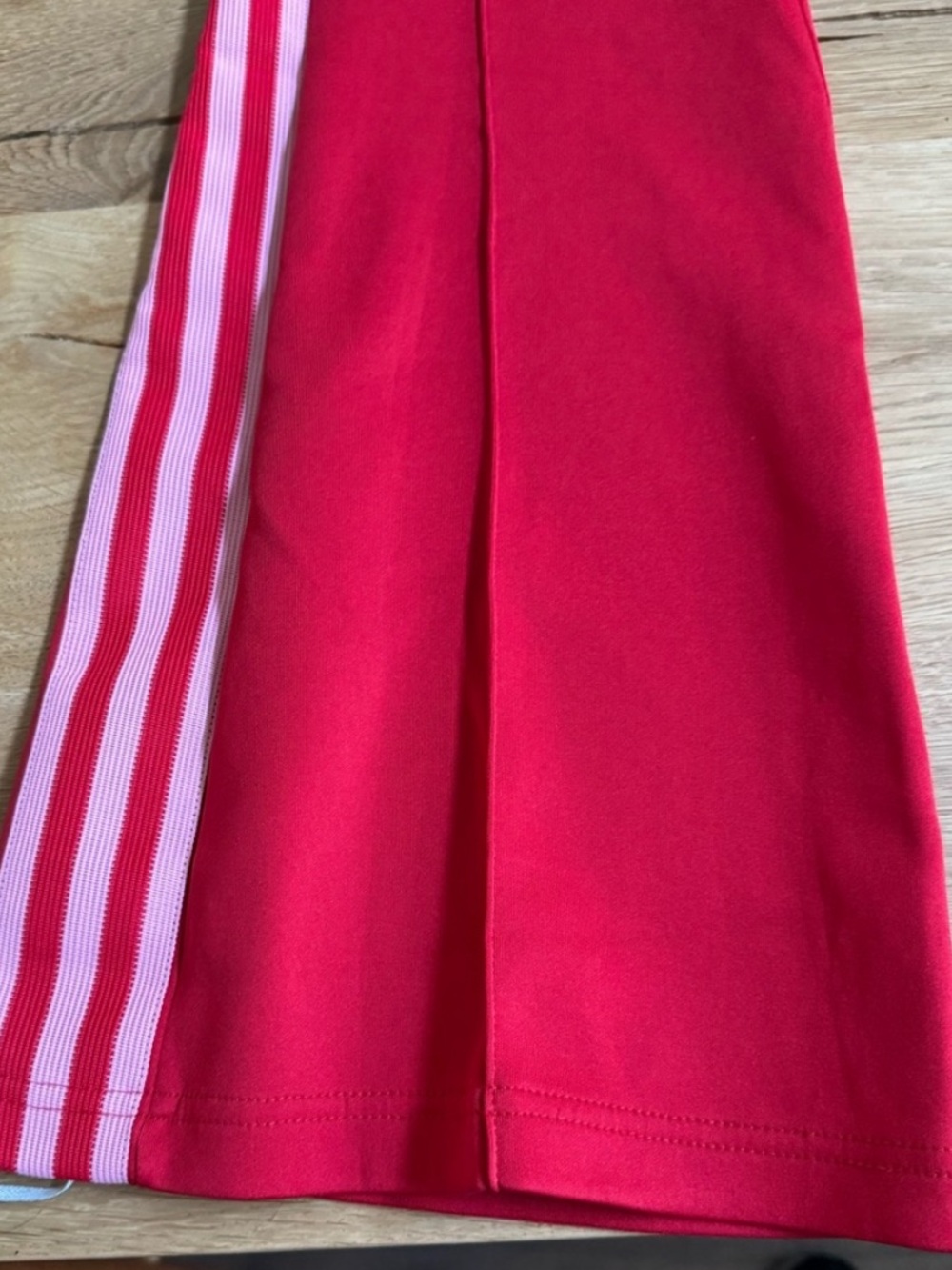 adidas RETRO Red Flared Track Pants with Pink - Picture 5 of 5